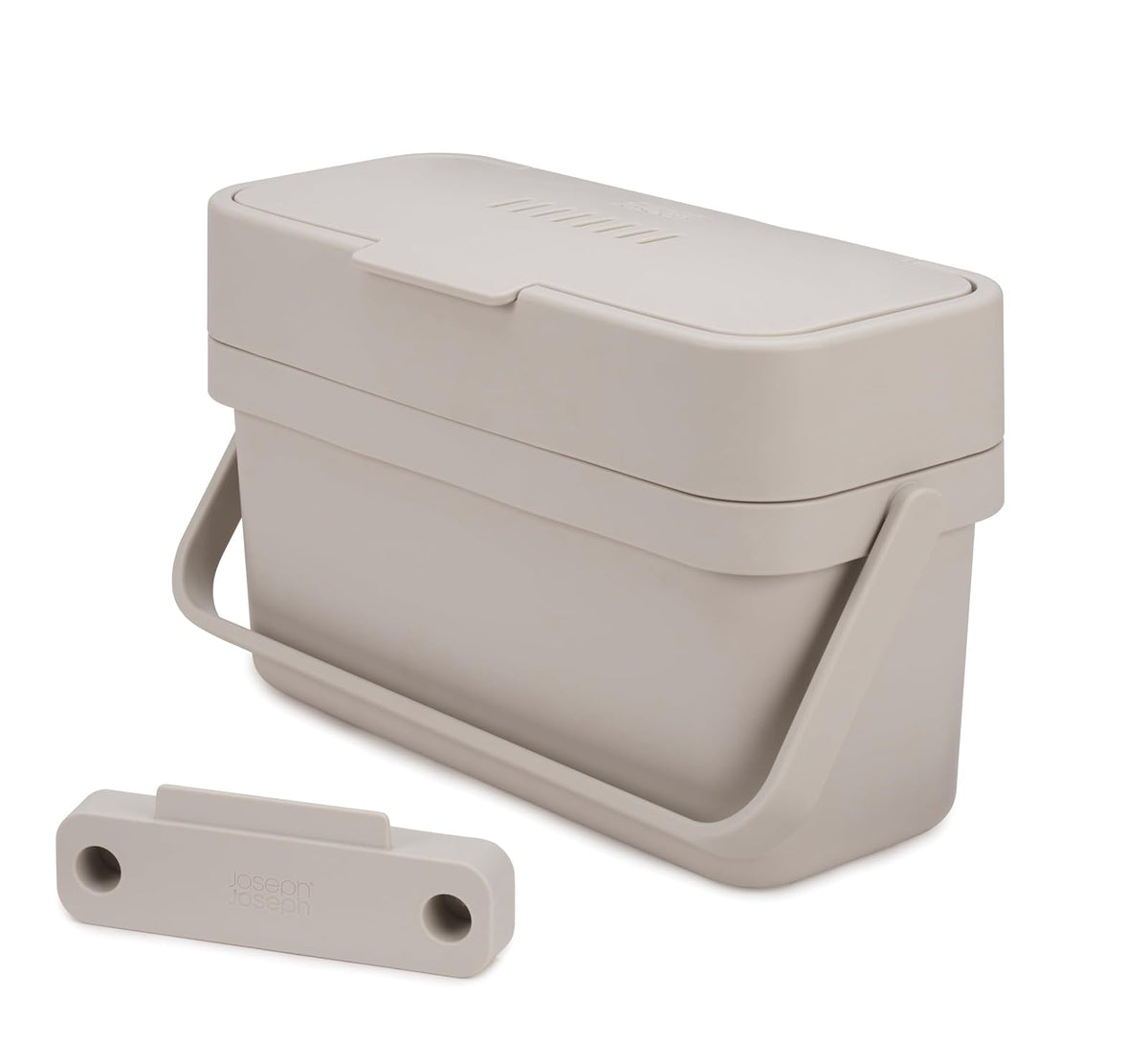 Joseph Joseph Compo 4 Cubos de Basura de compostaje fácil de llenar con ventilación de Aire Ajustable, 1 galón/4 litros, Piedra - Contenedor de compost - Piedra