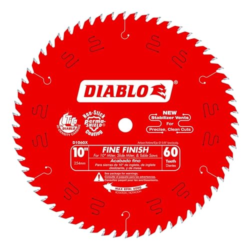 Freud D1060X Diablo Hoja de combinación de 25.4 cm para sierra, 60 dientes 0.11|pounds