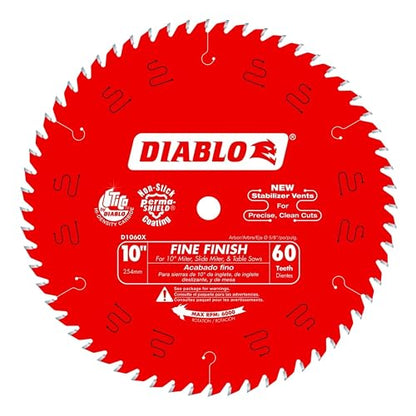 Freud D1060X Diablo Hoja de combinación de 25.4 cm para sierra, 60 dientes 0.11|pounds