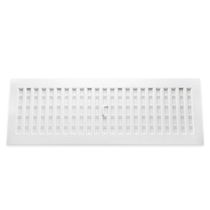 Decor Grates PL18BB-WH - Registro de placa base (plástico, 45,7 cm), color blanco