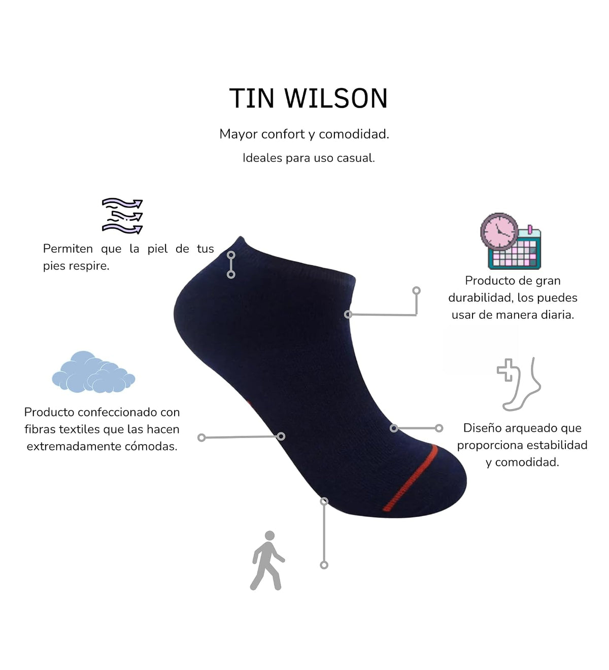 Wilson 10 Piezas Tin para Hombre, Color Marino, Talla Única, 8784