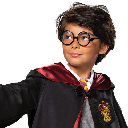 Disfraz de Harry Potter de lujo para niños, bata y overol con capucha, talla M (7-8), negro y rojo (107529K)