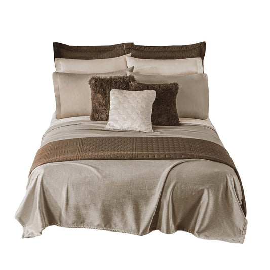 Colchas Concord Cobertor Ultrasuave, Color Arena, 100% Poliéster, Tamaño King Size, Queen Size, XL, Manta Cálida y Suave para Cama, Ideal para Invierno, 1 Pieza