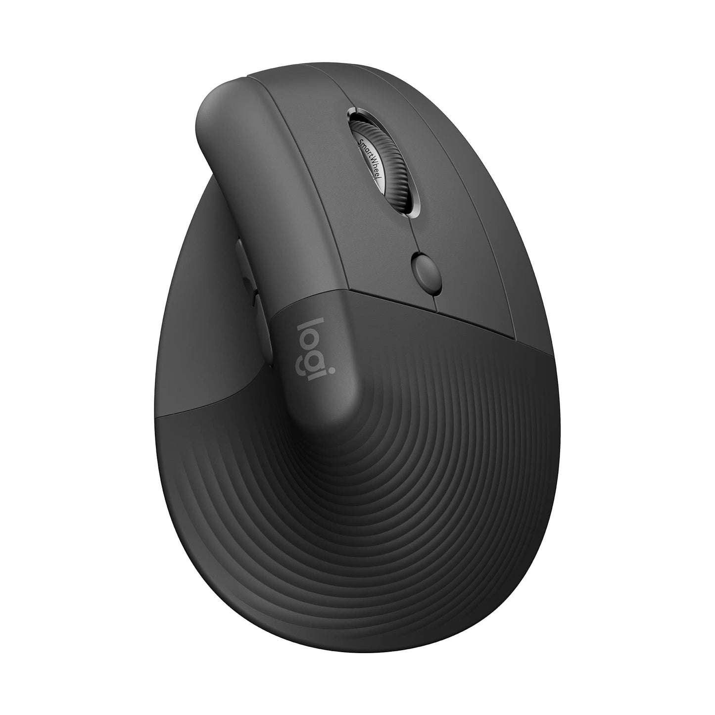 Logitech Lift Mouse Ergonómico Vertical, Inalámbrico, Bluetooth o Receptor Logi Bolt USB, clics Silenciosos, 4 Botones, Compatible con Windows/macOS/iPadOS, Laptop, PC - Grafito