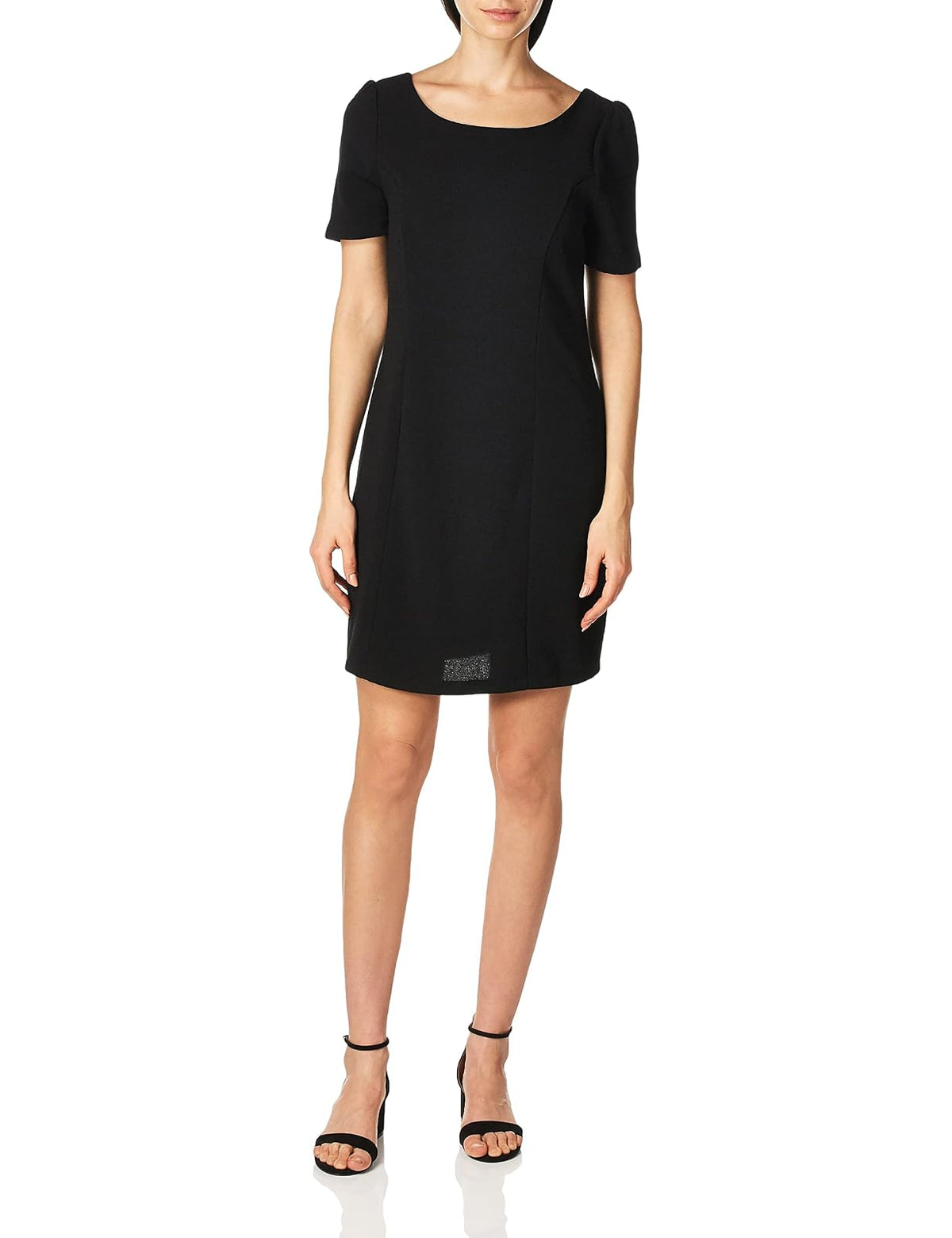 Everly Vestido Ajustado de Manga Corta con Espalda en V para Mujer