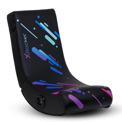 X Rocker Eclipse Silla de Piso para Videojuegos con Bluetooth, Plegable - Negro -