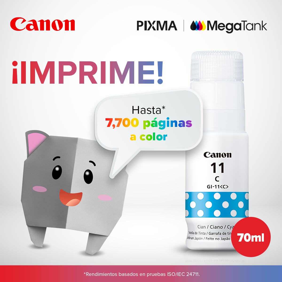 Canon Tinta GI-11 Cian 70ml para G3170, G2170, G4170, G1130