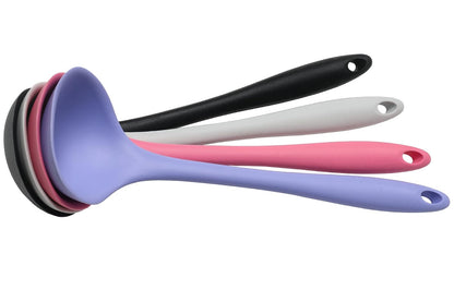 Chef Craft Cucharón de cocina de silicona premium, 28,6 cm, gris