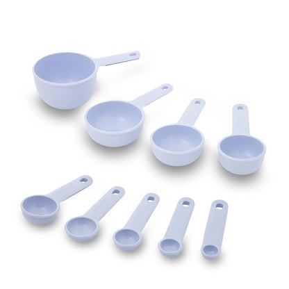 KitchenAid - Juego universal de tazas y cucharas medidoras fáciles de leer con mango suave para un máximo control, agujero para colgar y anidar para un fácil almacenamiento, apto para lavaplatos, 9
