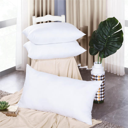 Colchas Concord Almohada de Microfibra, Color Blanco, 100% Poliéster, Tamaño Estándar, Suave e Hipoalergénica para Descanso Reparador, Relleno de Alta Densidad Que Conserva su Forma, 2 Piezas