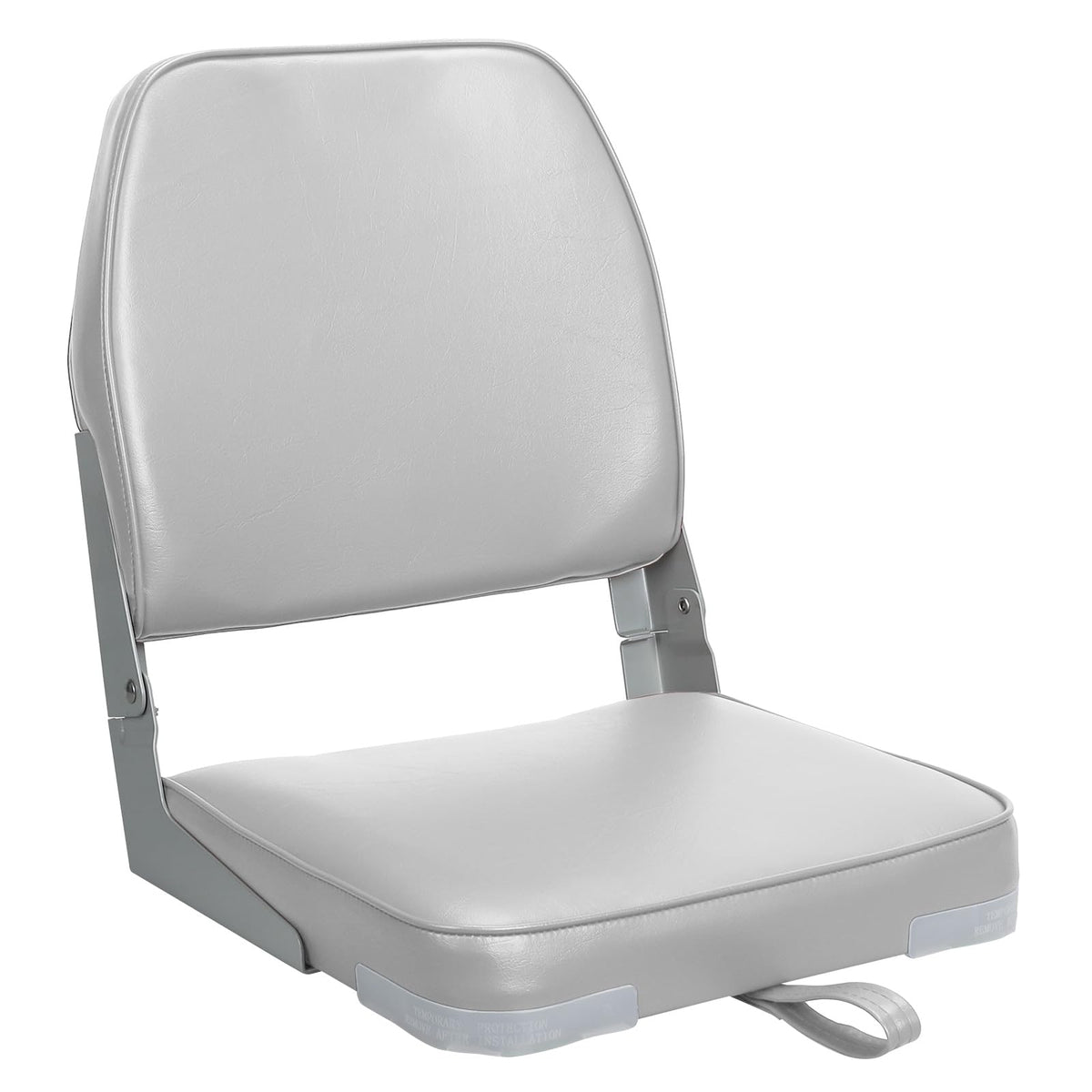 ERGOSEAT Asiento de Barco Plegable con Respaldo Bajo, 1 Paquete, Gris Claro, 20705 - Gris,claro