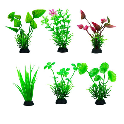 Lomas Grava P/Acuario - Grano Grueso 3 kg + Plantas para Acuario 3" (7.5 cm), 6 Piezas