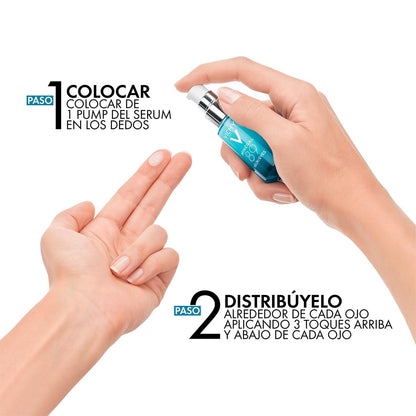 Vichy Minéral 89 Contorno de Ojos Reparador Dermatológico Hidratante 15ml | Hidrata 24h, Reduce Ojeras, Suaviza Líneas Finas y Fortalece con Ácido Hialurónico y Cafeína, Todo Tipo de Piel