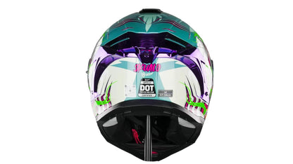KOV Casco Apolo SKUALO Azul ABATIBLE para Moto Certificado Dot