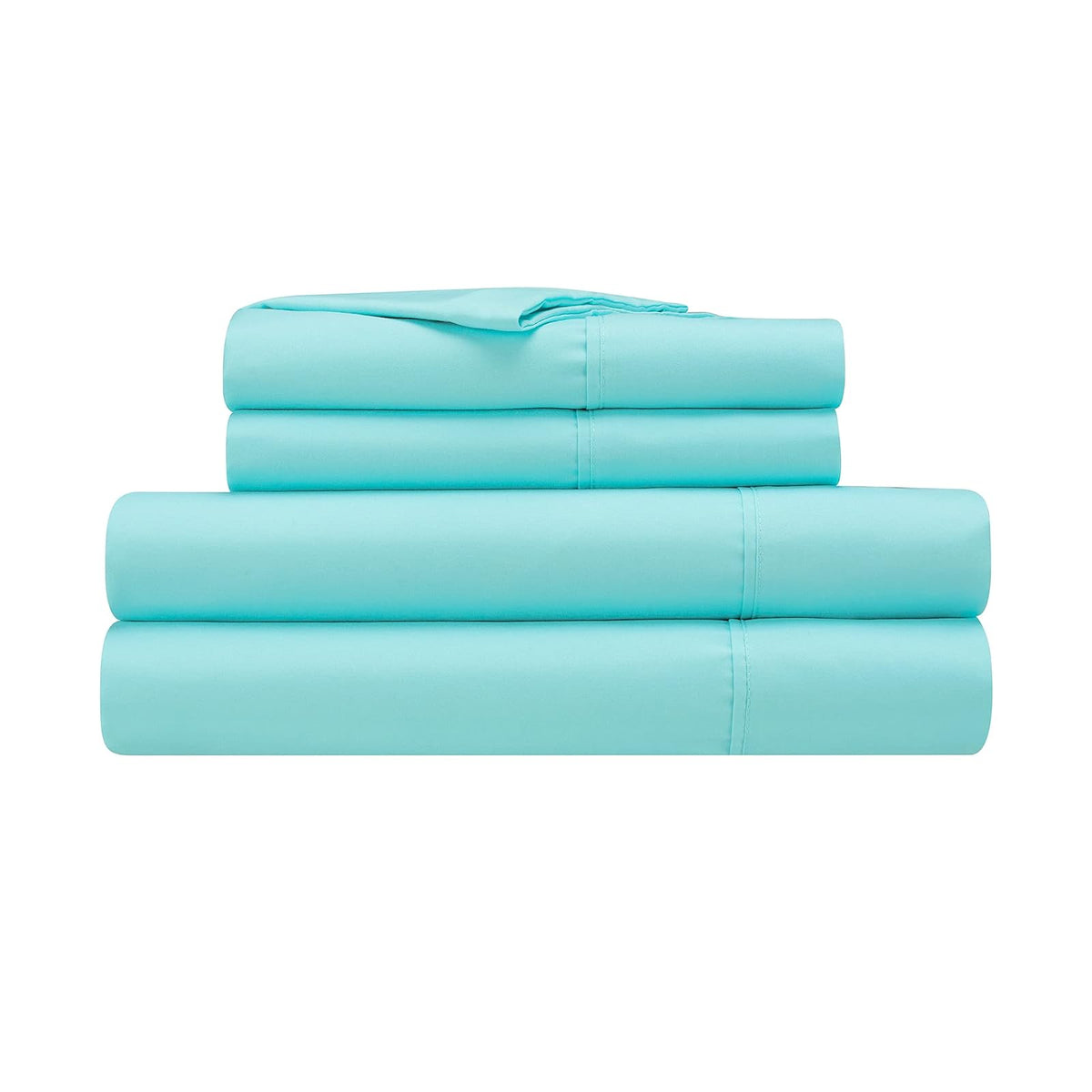 Serta Simply Clean - Juego de sábanas de 4 Piezas, hipoalergénicas, Resistentes a Las Manchas, tamaño King, Color Turquesa