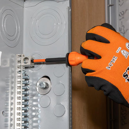 Klein Tools 33804 ProFlex Juego de mango en T intercambiable con clasificación de impacto con zona de torsión, soporte magnético para brocas, SAE, métrico, TORX, 23 piezas