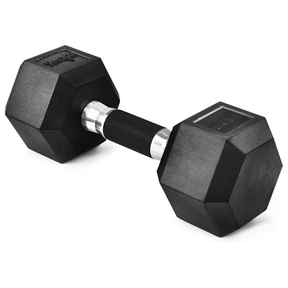 Yes4All Mancuernas Hexagonales con Agarre de Goma - Pesas Manuales con Antideslizante de 5 a 50 Libras, Unidad Individual
