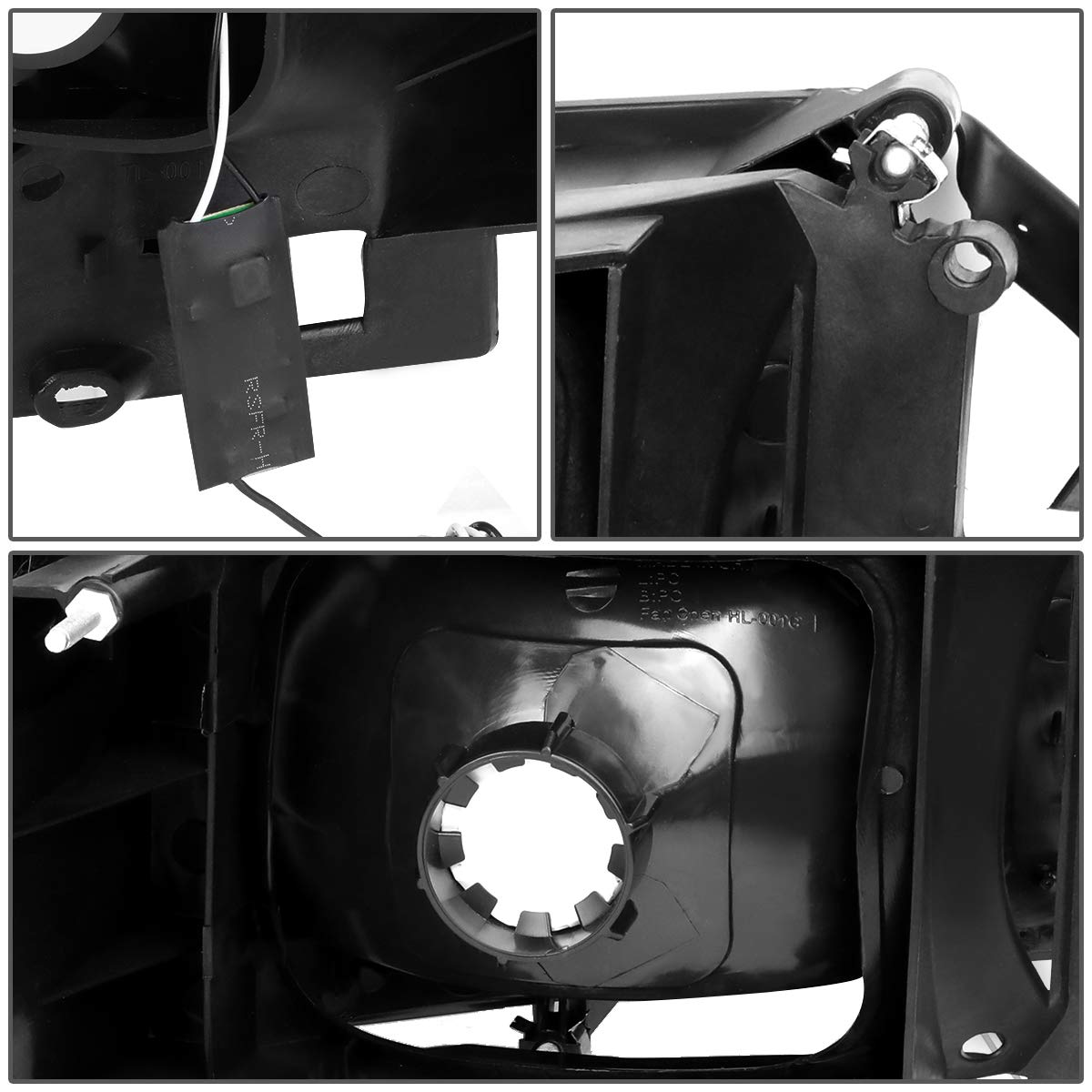 DNA Motoring HL-LB2-DR944-BK-SM-AM Faros Delanteros Ámbar Ahumado LED DRL Repuesto para Dodge Ram 1500 94-01