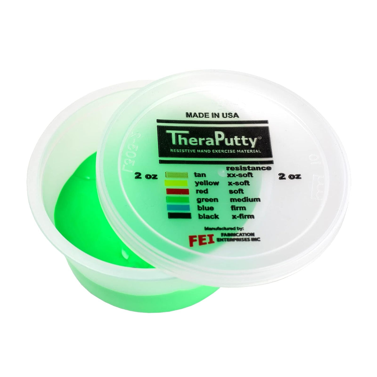 CanDo 10-2763 Scented Theraputty Exercise Material, 2 oz, Apple-Green-Medium