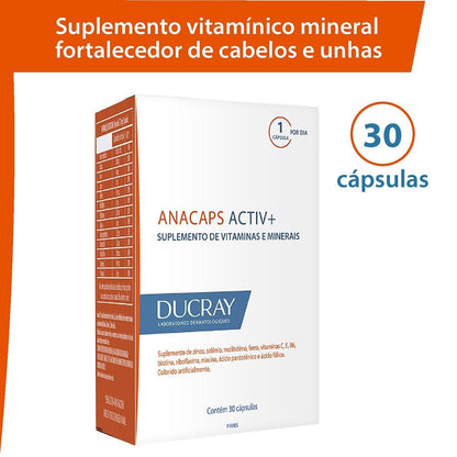 Ducray Anacaps Activ+, 30 ct.
