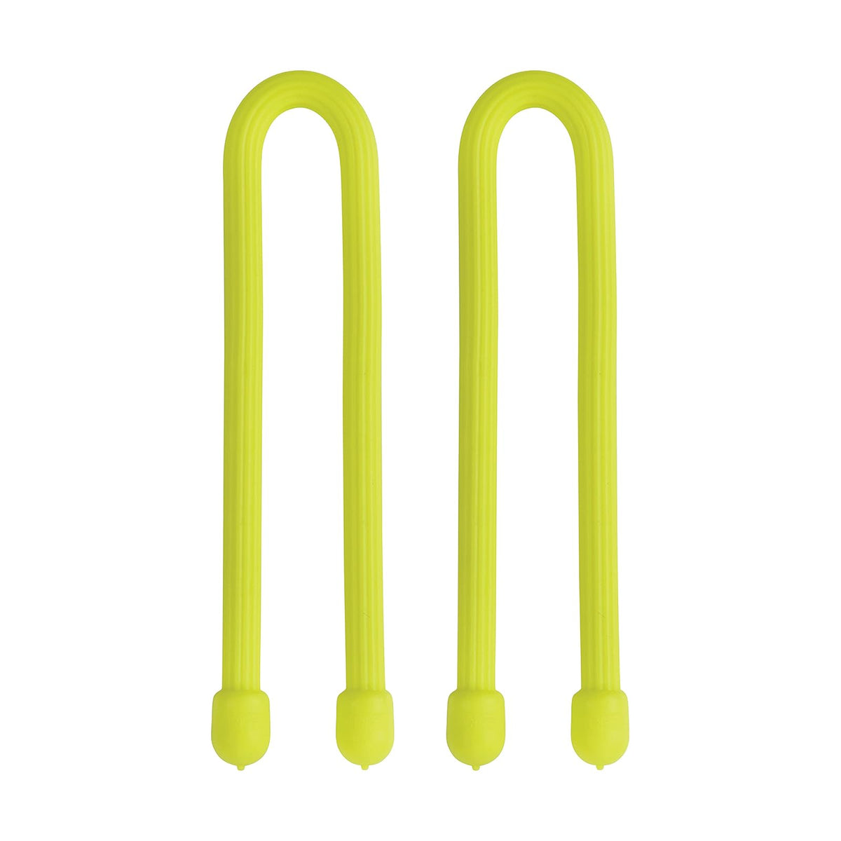 Nite Ize Original Gear Tie, tira retorcida de goma reutilizable, 6" - 2-Pack, Amarillo Neón