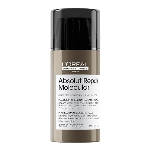 L'Oréal Professionnel Absolut Repair Molecular Leave In | Para cabello muy dañado a nivel molecular. Mascarilla leave-in que protege sin enjuague, con protección térmica.