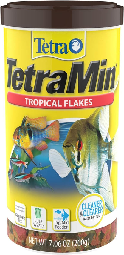 Tetra TetraMin Tropical Flakes Alimento en Hojuelas para Peces - 200 g (Paquete de 1)