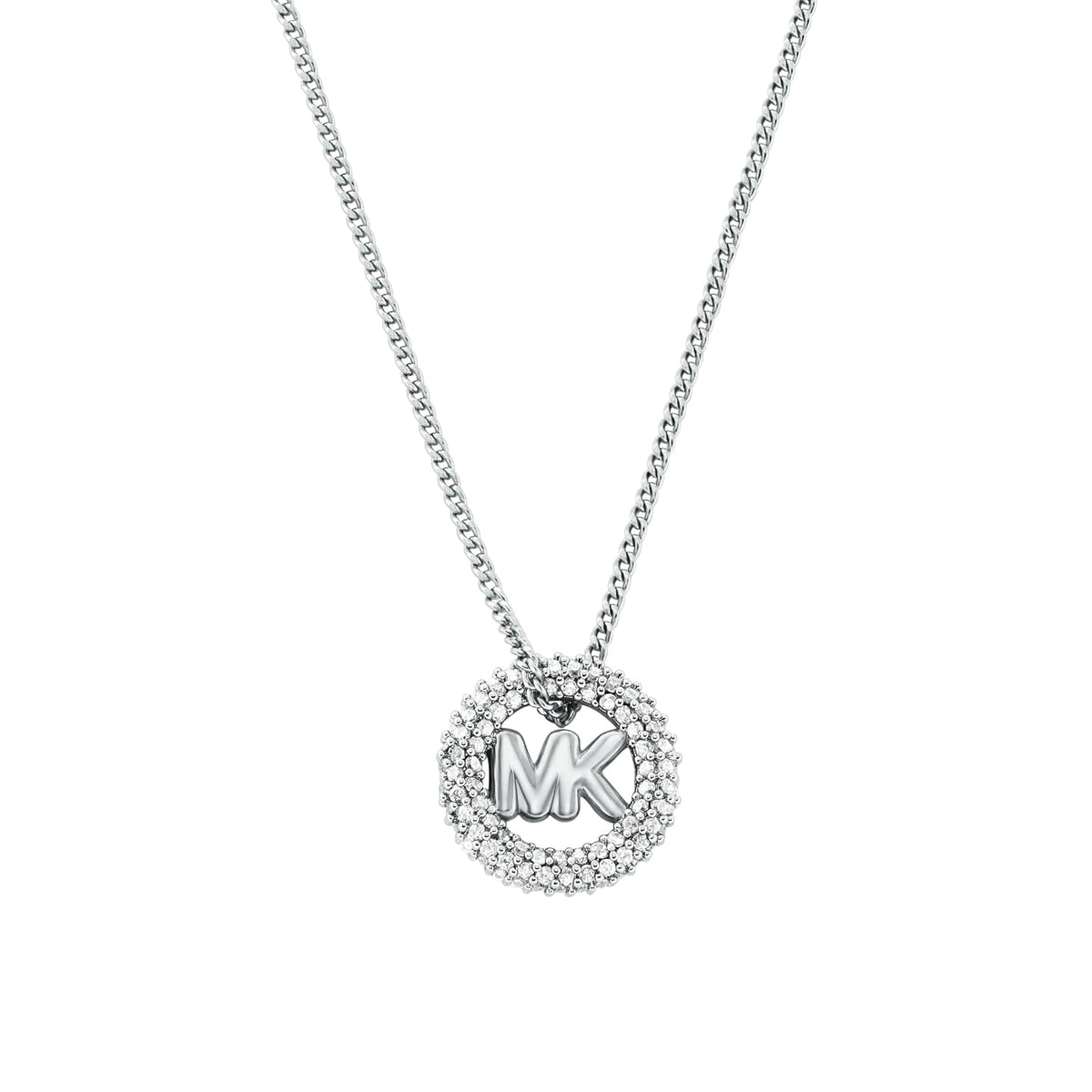 Michael Kors - Collar de tono plateado para mujer, collares para mujer, joyería para mujer