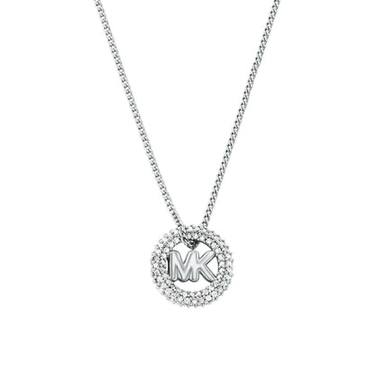 Michael Kors - Collar de tono plateado para mujer, collares para mujer, joyería para mujer