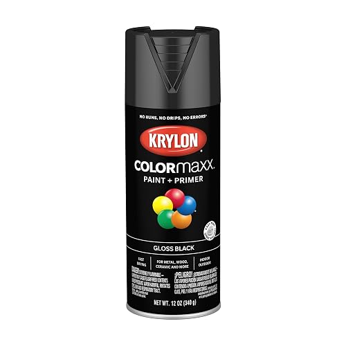 Krylon ColorMaxx Pintura Premium en Aerosol Negro Brillante