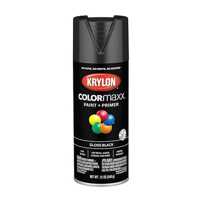 Krylon ColorMaxx Pintura Premium en Aerosol Negro Brillante