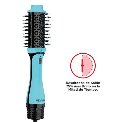 Revlon One-Step Volumizer PLUS, Secador y Voluminizador con Barril de Cerámica, Recubrimiento de Turmalina, Diseño Removible, 4 Configuraciones de Temperatura, Color Menta