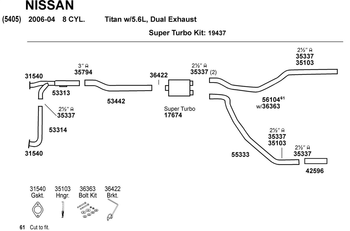 Dynomax Super Turbo Silenciador de Escape 17674 para Chevrolet Silverado 1500