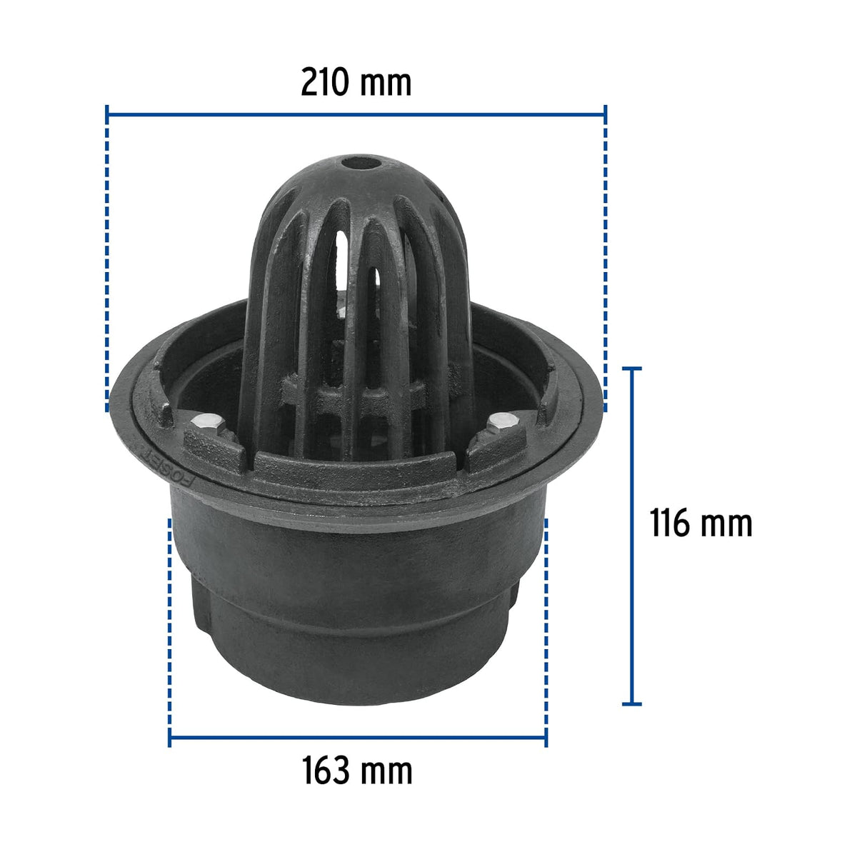 Foset CO-44, Coladera de hierro de cúpula para azotea