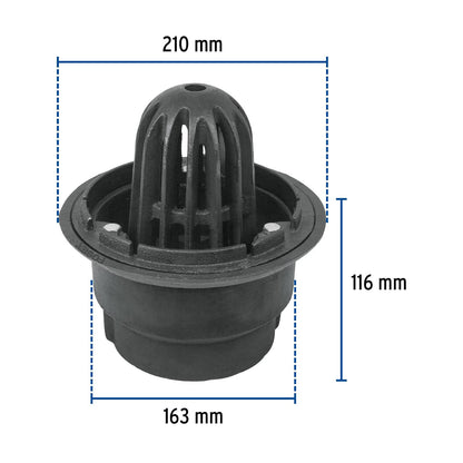 Foset CO-44, Coladera de hierro de cúpula para azotea