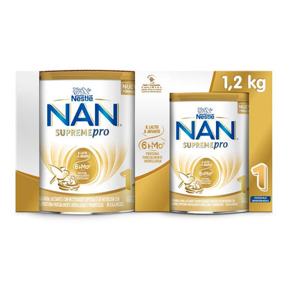 NAN 1 Supreme Pro Fórmula para Lactantes con Hierro, 0-6 Meses, 800 g - Surtido de 2 piezas