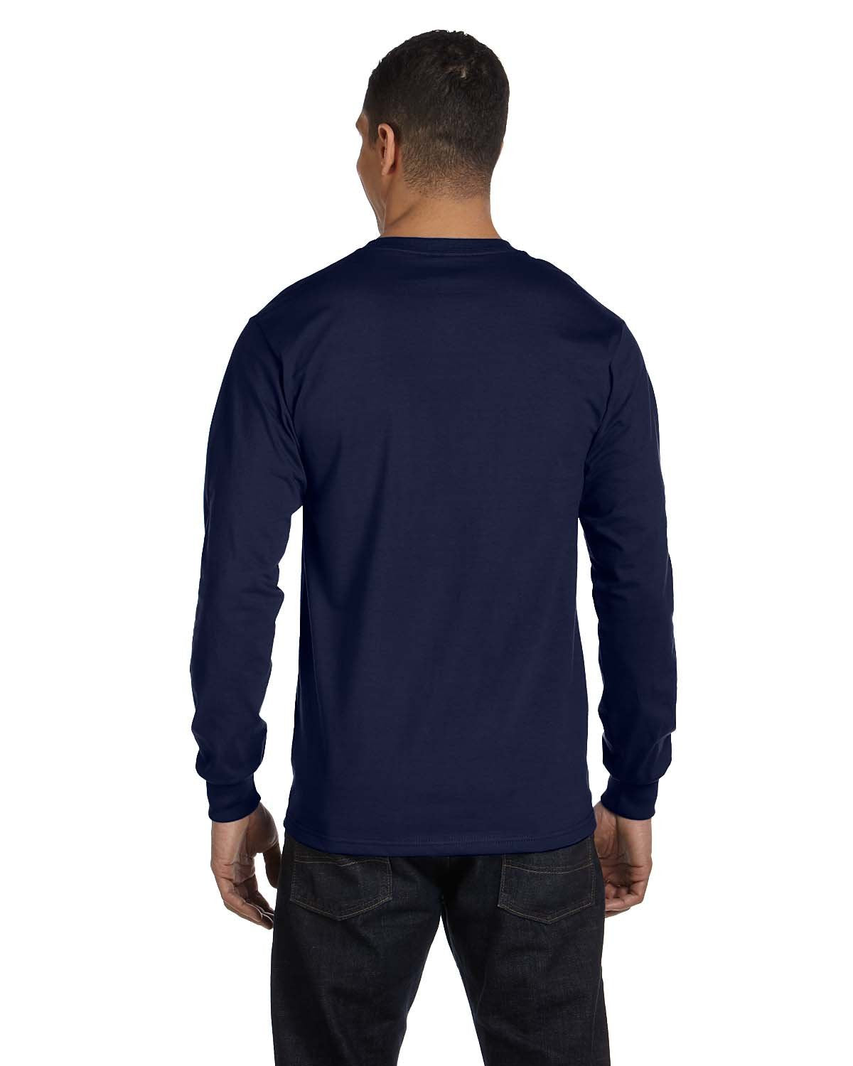 Hanes Essentials - Paquete de Camisetas de Manga Larga para Hombre, Camisetas de