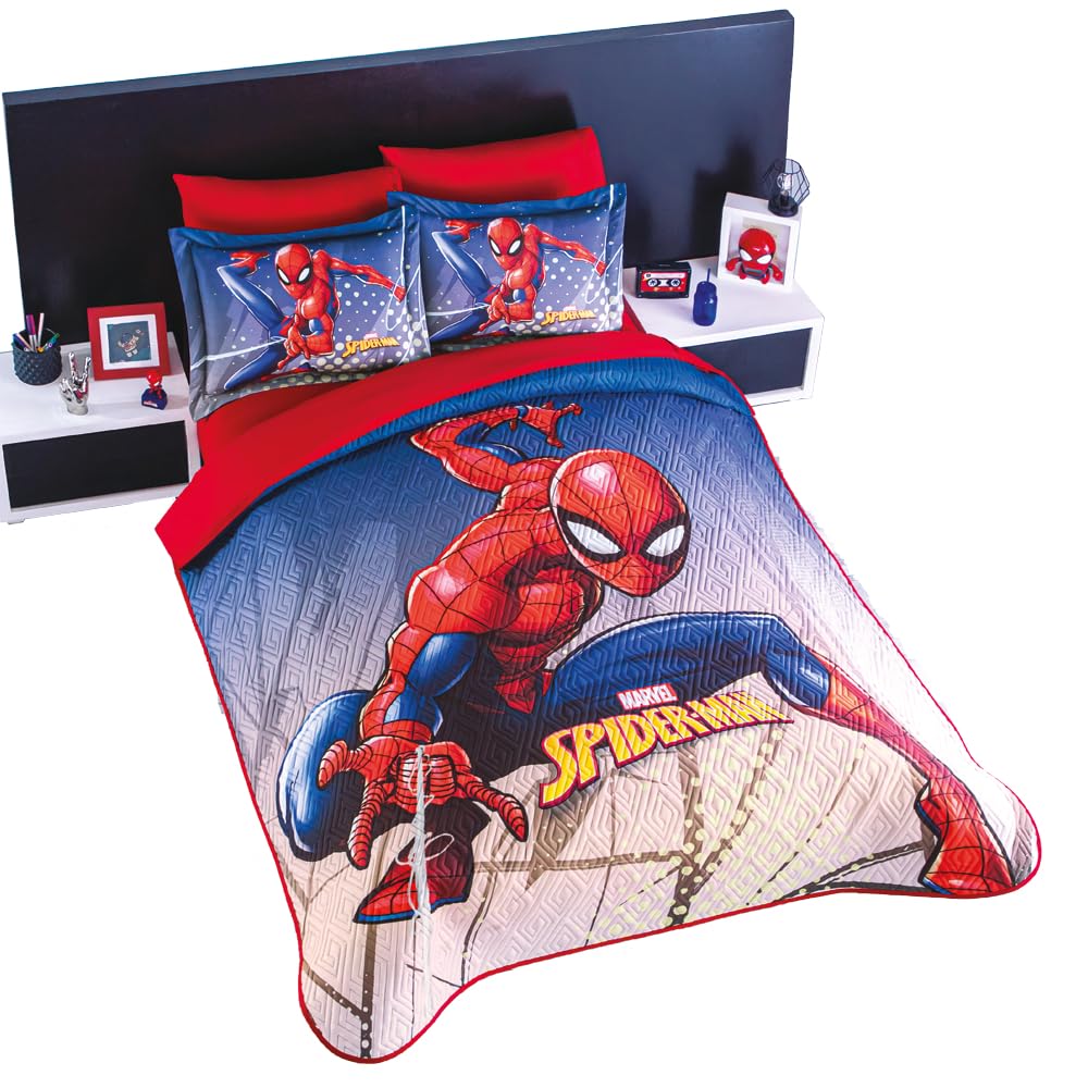 Colchas Concord Edredón, Color Marino, 100% Poliéster, Tamaño Individual, Matrimonial, Acolchado Suave para Ropa de Cama y Recámara, Colcha Acolchada para Cama, 1 Pieza