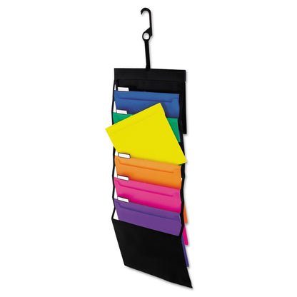 Archivero Pendaflex Expandible Portátil, Carta, Interiores Color, 6 Divisiones, Gancho Para Colgar, Broche, Polipropileno, Pieza, Color Negro, Paquete de 1 (52891)