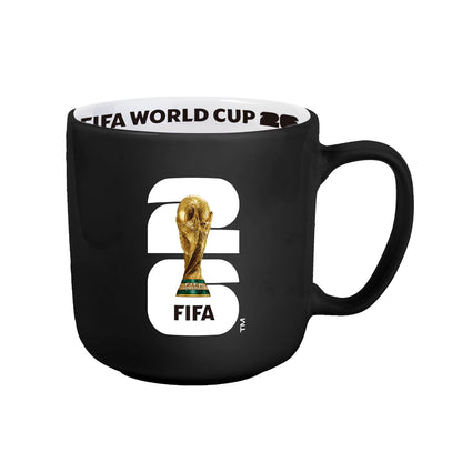 HONAV Taza de la Copa Mundial de la FIFA 2026 Negra de 15oz con Raya – Taza de Cerámica Duradera con Aspecto de Raya Icónica – Regalo Ideal para Fans del Fútbol y Coleccionistas