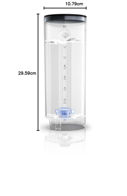 Ninja Thirsti Depósito de Agua WCX01WRC | Negro, 48 oz, depósito extraíble, para refrigerador, tapa a prueba de fugas