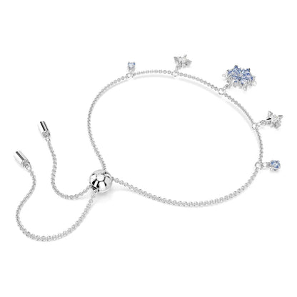 Swarovski Pulsera Magic, Copo de nieve, Azul, Baño de rodio