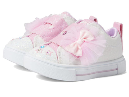 Skechers Twinkle Toes Twinkle Sparks Tenis con Luces para Niña - Niños pequeños (1-4 años) - 12.0 cm - Blanco - Rosa