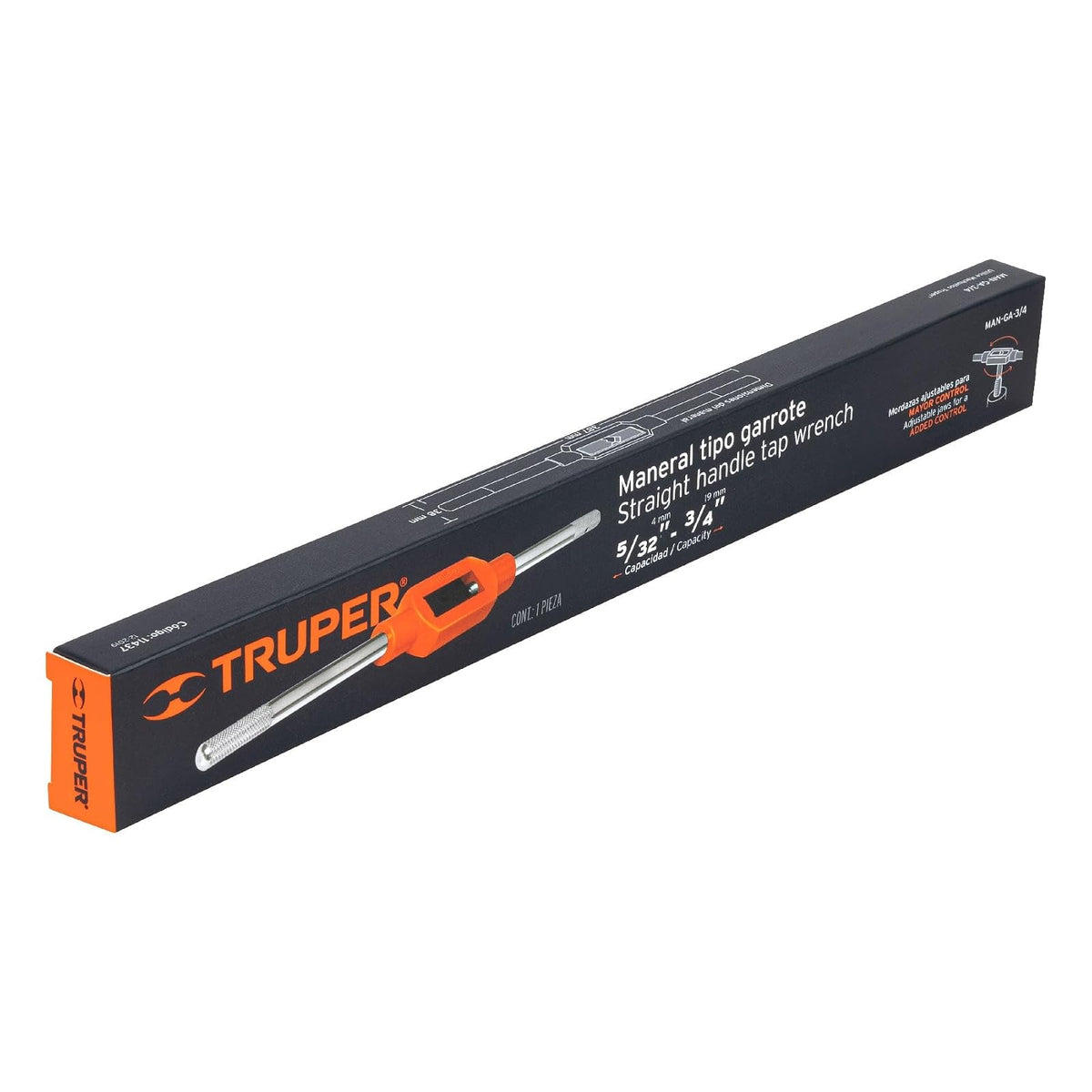 Truper MAN-GA-3/4, Maneral para machuelo tipo garrote 3/4"