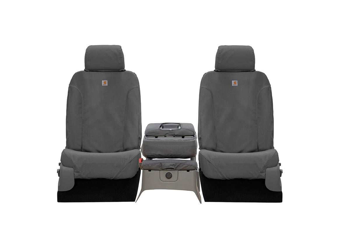 Covercraft Carhartt SeatSaver - Fundas de Asiento Personalizadas | Se Adapta a Ford F-150 2015-2018 | 1ª Fila 40/20/40 Asiento de Banco, Tela de Pato Grava