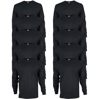 Gildan Playera Tipo Tank de Algodón para Hombre, G220 - XXL - Negro (paquete de 10)