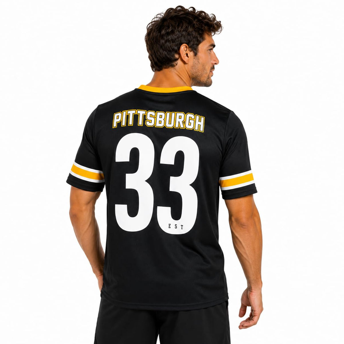 NFL Fan T-Shirt Pittsburgh Steelers Negro para Hombre