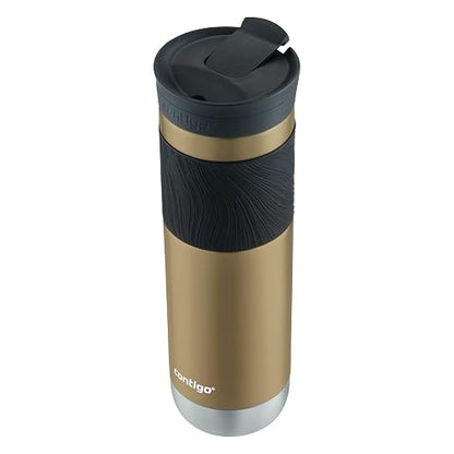 Contigo Vaso Térmico Acero Inoxidable 710 ML Dorado Antiderrames Byron 2.0 Caliente Hasta por 9 Horas Libre de BPA