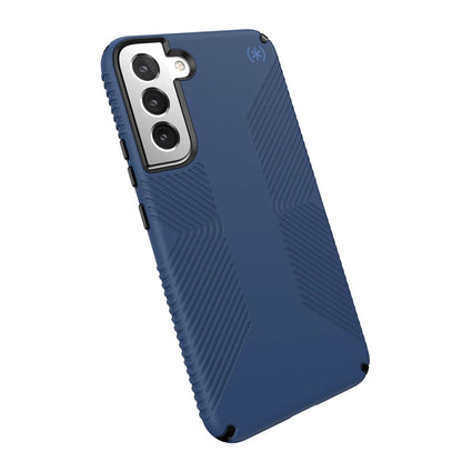 Speck Products Presidio2 Grip - Funda para Samsung Galaxy S22+, Color Azul costero/Negro/Azul tormenta