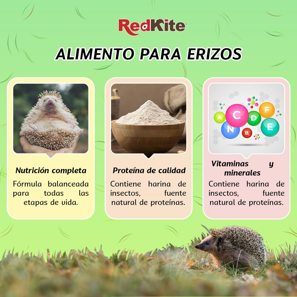 RedKite Select Alimento para Erizos 800 g con Insectos Deshidratados y Vitaminas